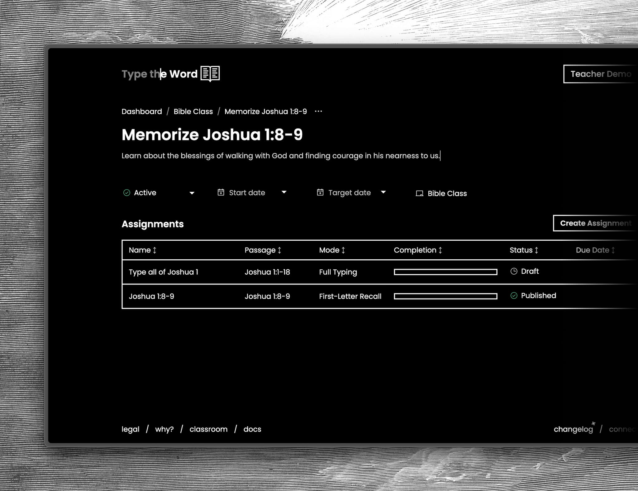 Teacher perspective of the Type the Word goals.